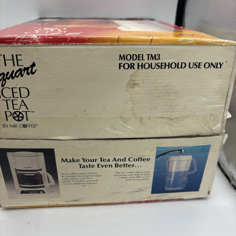 Mr Coffee The 3 Quart Iced Tea Pot Maker Model TM3 Open Box - Picture 5 of 7